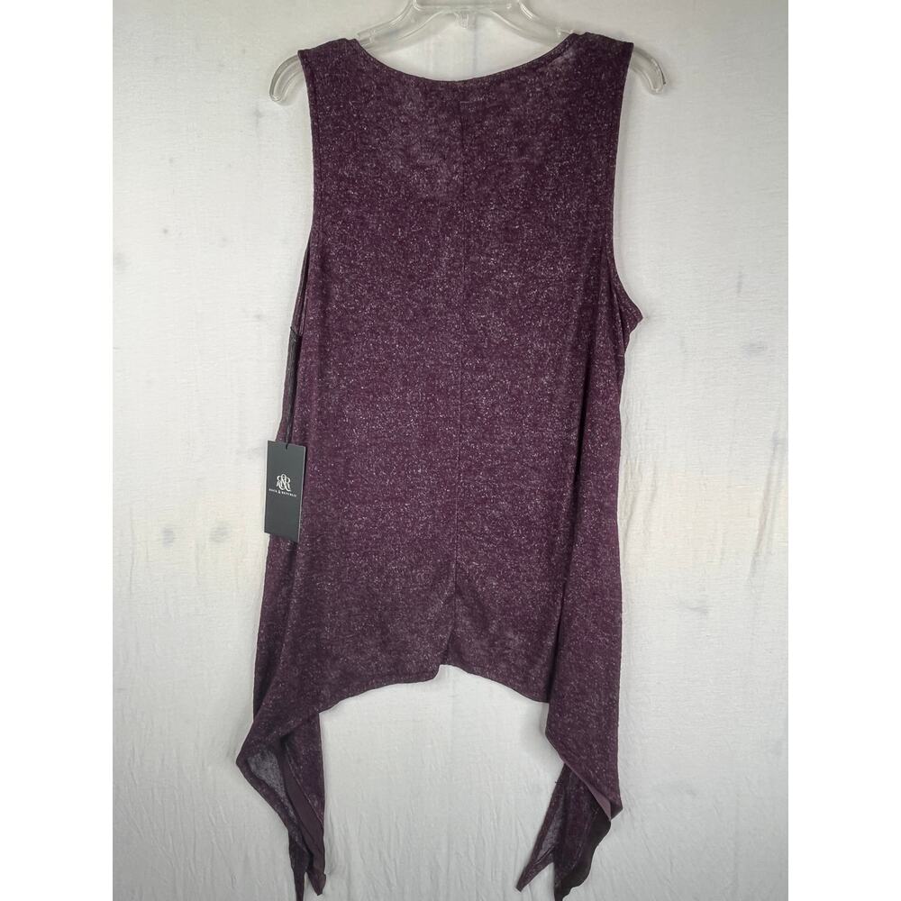 Rock & Republic Plum Perfect Shark Bite Hem Tank Top - XL NWT - Picture 10 of 10